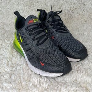 Nike Kids Air Max 270 Black and Green Shoes